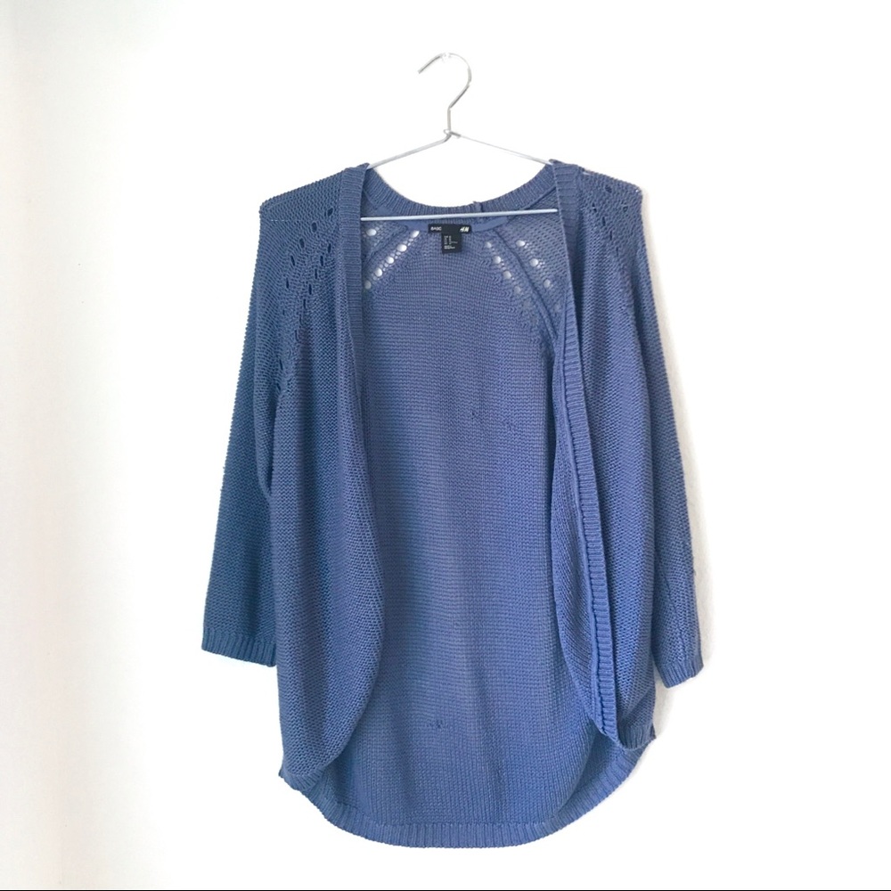✨H&M BLUE OVERSIZED CARDIGAN✨